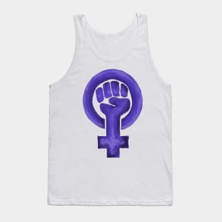 Purple Painted Feminist Symbol Tank Top